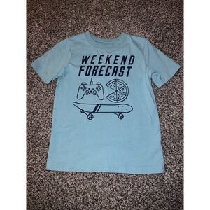 Carter's Boys Blue "Weekend Forecast" short‎ sleeve size 7